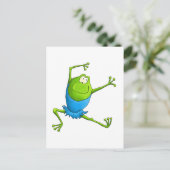 Carte Postale Joyeuse grenouille à Ballet bondissante (Debout devant)