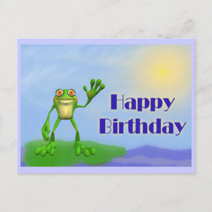 Carte Postale Joyeuse grenouille d'anniversaire