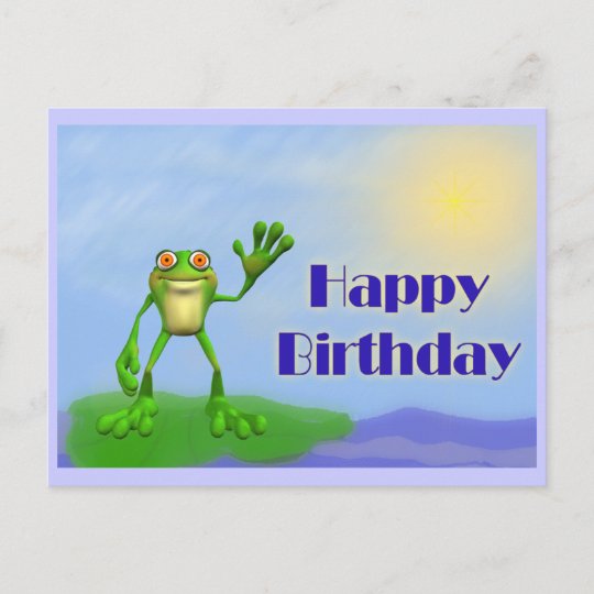 Carte Postale Joyeuse Grenouille D Anniversaire Zazzle Be