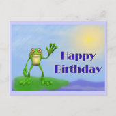 Carte Postale Joyeuse grenouille d'anniversaire (Devant)