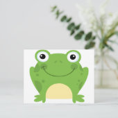 Carte Postale Joyeuse grenouille ronde (Debout devant)