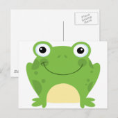 Carte Postale Joyeuse grenouille ronde (Devant / Derrière)