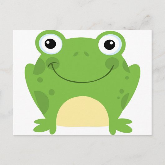 Carte Postale Joyeuse grenouille ronde (Devant)