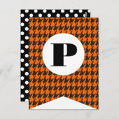 Carte postale Joyeuse Halloween Flag Bunting (Devant / Derrière)