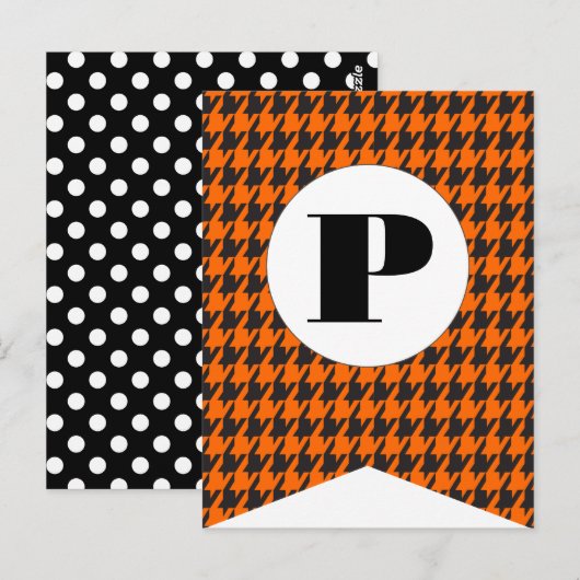 Carte postale Joyeuse Halloween Flag Bunting (Devant / Derrière)