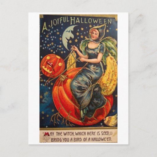Carte Postale Joyeuse Halloween Vintage rétro (Devant)