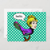 Carte postale Joyeuse Harpy Anthropomorphes Bird G (Devant / Derrière)