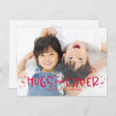 Carte postale Joyeuse Hug Editable Color Photo Hol (Devant / Derrière)