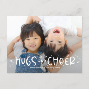 Carte postale Joyeuse Hug Editable Color Photo Hol