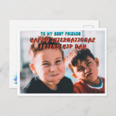 CARTE POSTALE JOYEUSE JOURNÉE DE L'AMITIÉ INTERNATIONAL (Devant / Derrière)