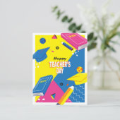 Carte postale Joyeuse Journée de l'enseignant (Debout devant)