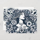 Carte Postale Joyeuse Journée des femmes pour honorer les femmes (Devant / Derrière)