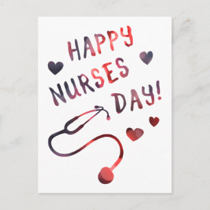 Carte Postale joyeuse journée des infirmières BOKEH