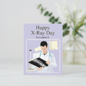 Carte Postale Joyeuse Journée des rayons X 8 novembre (Debout devant)