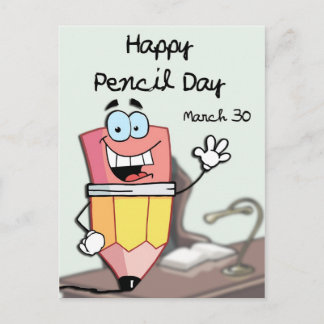 Carte Postale Joyeuse journée du crayon 30 mars