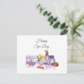 Carte Postale Joyeuse Journée du Spa - Collection d'accessoires (Debout devant)