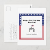 Carte Postale Joyeuse journée électorale, Amérique ! | Message d (Devant / Derrière)