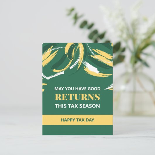 Carte Postale Joyeuse journée fiscale (Debout devant)