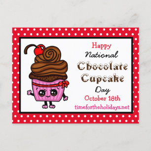 Carte Postale Joyeuse Journée nationale de la cupcake - 18 octob