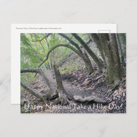 Carte Postale Joyeuse Journée nationale de randonnée ! (Devant / Derrière)