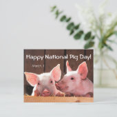 Carte Postale Joyeuse Journée nationale du cochon ! (1er mars) (Debout devant)