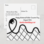 Carte Postale Joyeuse Journée nationale du Dessous de verre à ro (Devant / Derrière)