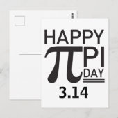 Carte Postale Joyeuse Journée Pi (Devant / Derrière)