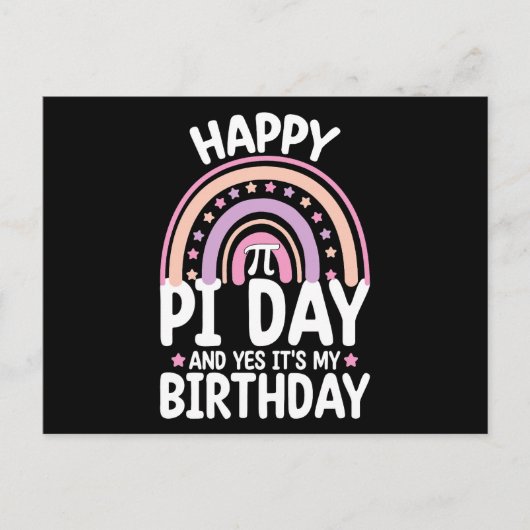 Carte Postale Joyeuse Journée Pi Et Oui C'est Mon Anniversaire M (Devant)