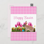 Carte postale Joyeuse Lapin de Pâques (Devant / Derrière)