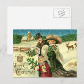 Carte postale Joyeuse Noël Vintage Noël (Devant / Derrière)