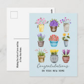 Carte Postale Joyeuse nouvelle maison Félicitations pour la pend (Devant / Derrière)