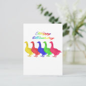 Carte Postale Joyeuse Oie d'anniversaire (Debout devant)