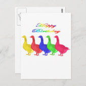 Carte Postale Joyeuse Oie d'anniversaire (Devant / Derrière)