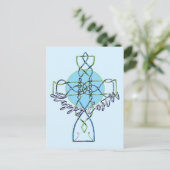 Carte postale Joyeuse Pâques Celtic Knot Cross (Debout devant)