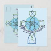 Carte postale Joyeuse Pâques Celtic Knot Cross (Devant / Derrière)