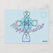 Carte postale Joyeuse Pâques Celtic Knot Cross (Dos)