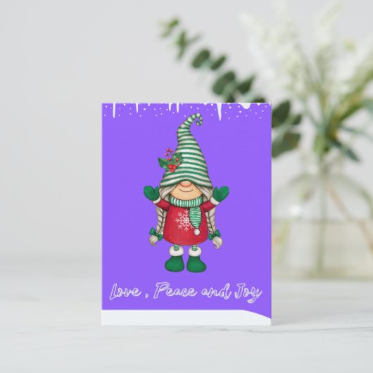 Carte postale Joyeuse Père Noël Little Friend Holi (Debout devant)