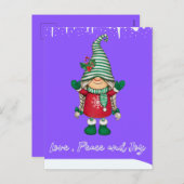 Carte postale Joyeuse Père Noël Little Friend Holi (Devant / Derrière)