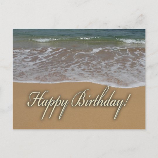 Carte Postale Joyeuse Plage De Sable D Anniversaire Zazzle Be