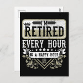Carte Postale Joyeuse retraite Hommes Femmes Retraite Humour de  (Devant / Derrière)