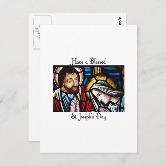 Carte Postale Joyeuse Saint-Joseph's Day (Devant / Derrière)