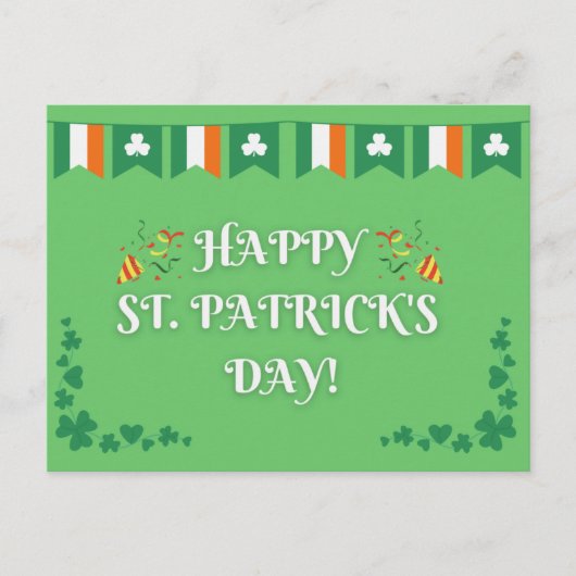Carte Postale Joyeuse Saint-Patrick (Devant)