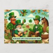 Carte Postale Joyeuse Saint Patrick de l'autre côté des Miles (Devant)