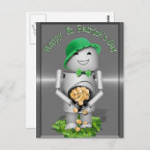 Carte Postale Joyeuse Saint Patrick de Little Robo-x9 (Devant / Derrière)
