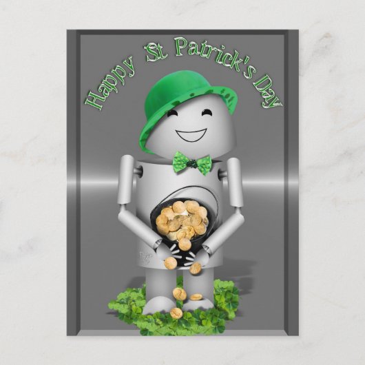 Carte Postale Joyeuse Saint Patrick de Little Robo-x9 (Devant)