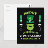 Carte Postale Joyeuse Saint-Patrick d'Irlande Australie 17 mars (Devant / Derrière)
