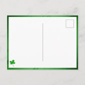 Carte Postale Joyeuse Saint-Patrick Irish Shamrock Vert (Dos)