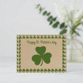 Carte Postale Joyeuse Saint Patrick - Patron Saint d'Irlande (Debout devant)