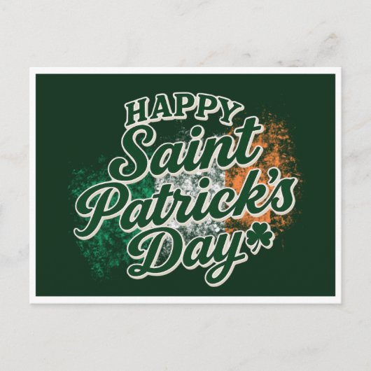 Carte Postale Joyeuse Saint Patrick vintage  (Devant)