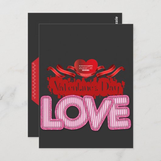 Carte Postale Joyeuse Saint-Valentin (Devant / Derrière)